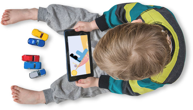 Child using Hooked On Phonics App on Tablet