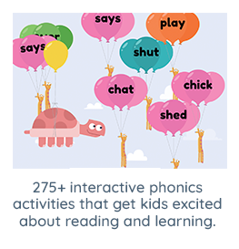275+ interactive phonics activites that get kids excited about reading and learning.