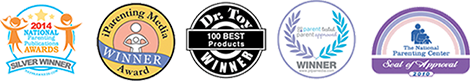 National Parenting Publication Awards Silver Winner. iParenting Media Award Winner. Dr. Toy 100 Best Products Winner. Parent Trusted Parent Approved Winner. The National Parenting Center Seal of Approval.